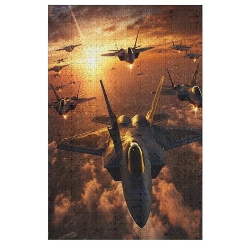 Flugzeugjäger Holzpuzzle 1000 Teile,Puzzles Für Erwachsene, Impossible Puzzle, Geschicklichkeitsspiel Für Die Ganze Familie,Home Dekoration Puzzle, Puzzle Kinder Legespiel （78×53cm） von AAPZY