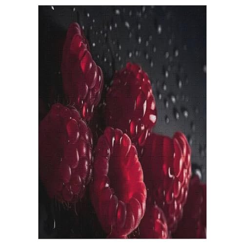 Frische Himbeeren-Puzzlespiel Aus Holz, 300 Puzzleteile, Kreatives Puzzle Für Teenager Und Erwachsene, Kreatives Spielzeug, Puzzles, 42×30cm von AAPZY