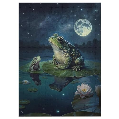 Frosch 300 Teile Puzzle, Holzpuzzle, Puzzles Für Erwachsene Kinder, 300 Teile Puzzle Für Jugendliche & Erwachsene Lernspiel Herausforderungsspielzeug 42×30cm von AAPZY