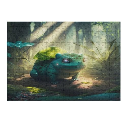 Frosch Holzpuzzle 300 Stück Puzzles Für Erwachsene Teenager Stress Abbauen Familien-Puzzlespiel Poster 300-teiliges Puzzle Kinder Lernspiel Spielzeug Geschenk （40×28cm） von AAPZY