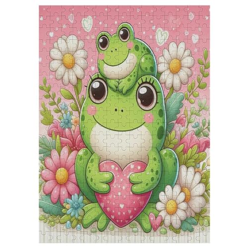 Frosch Holzpuzzle 300 Teile, Knobelspiele Für Erwachsene, Teenager, Puzzles Unmögliche - Kinder Puzzle Zimmer Deko 42×30cm von AAPZY