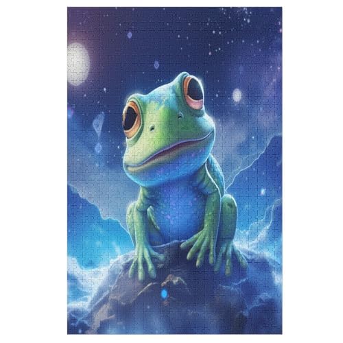 Frosch Puzzles 1000 Teile Erwachsener Kniffel Spaß Für Die Ganze Familie - 1000 Puzzleteilige Motive, Holzpuzzle Kinder Erwachsene, Impossible Puzzle Schwer （78×53cm） von AAPZY