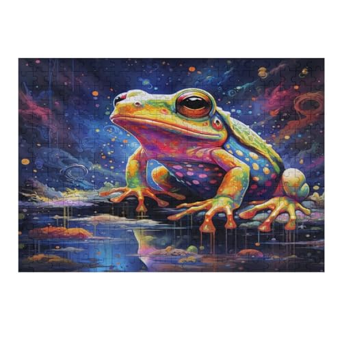 Frosch Puzzles 300 Teile Erwachsener Kniffel Spaß Für Die Ganze Familie - 300 Puzzleteilige Motive, Holzpuzzle Kinder Erwachsene, Impossible Puzzle Schwer （40×28cm） von AAPZY