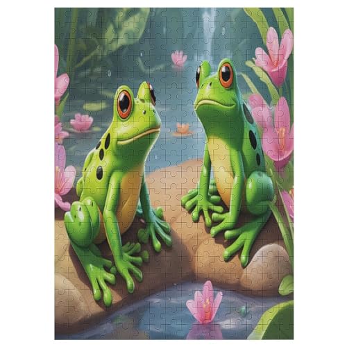 Frosch Puzzles 300 Teile Erwachsener Kniffel Spaß Für Die Ganze Familie - 300 Puzzleteilige Motive, Holzpuzzle Kinder Erwachsene, Impossible Puzzle Schwer 42×30cm von AAPZY