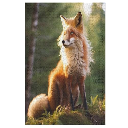 Fuchs 1000 Teile Premium-Puzzles Für Erwachsene Kinder- Holzpuzzles Spaß Und Lernspiele - Perfekte Puzzle-Geschenke （78×53cm） von AAPZY