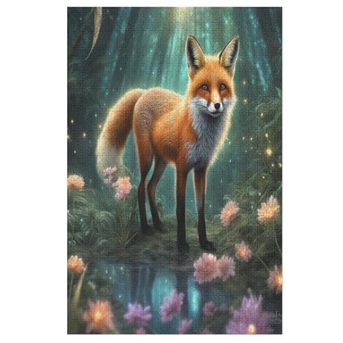 Fuchs 1000 Teile Puzzle Für Erwachsene, Herausforderung Puzzles - Familienpuzzle Verringerter Druck Schwieriges Puzzle Rahmen Holzpuzzle Für Erwachsene Kinder 12+ 78×53cm von AAPZY