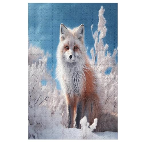 Fuchs – Puzzle 1000 Teile, Holzpuzzle, Herausforderndes Geschicklichkeitsspiel Für Die Ganze Familie, Kinder Erwachsenenpuzzle Ab 12 Jahren 78×53cm von AAPZY