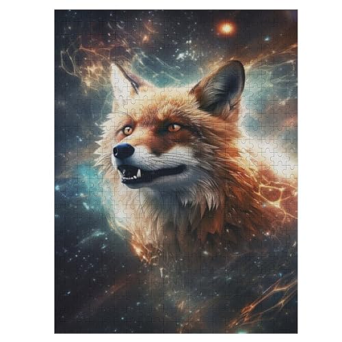 Fuchs Puzzle 500 Teile, Holzpuzzle Für Erwachsene, Impossible Puzzle, Geschicklichkeitsspiel Für Die Ganze Familie, Puzzle Farbenfrohes Legespiel Kinder Puzzles （55×41cm） von AAPZY