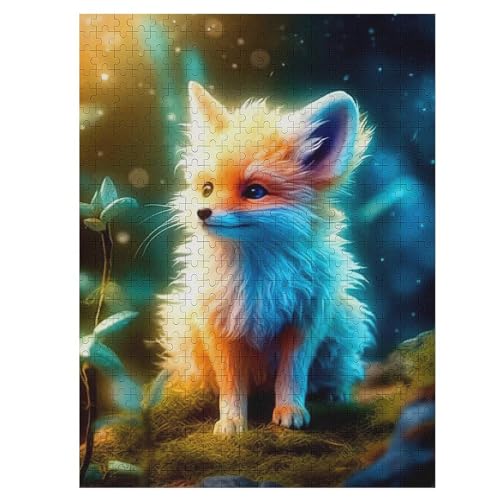 Fuchs-Puzzle Für Erwachsene, 500 Teile, Holzpuzzle, Kinderpuzzle, Dekompressionsspiel, Spielzeugpuzzle （55×41cm） von AAPZY