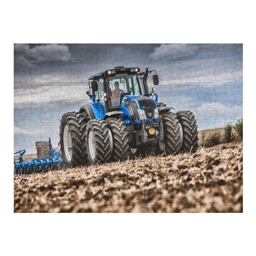 Für Erwachsene 500-Teiliges Traktor -Puzzle, Holzbrett-Puzzle, Puzzle Für Kinder, Geschenke, （52×38cm） von AAPZY