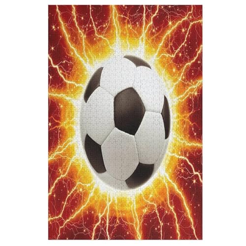 Fußball Puzzles 1000 Teile Für Jugendliche Kreatives Holzpuzzlespielzeug Familienspiel Schwierigkeitsgrad Herausforderungspuzzles 78×53cm von AAPZY