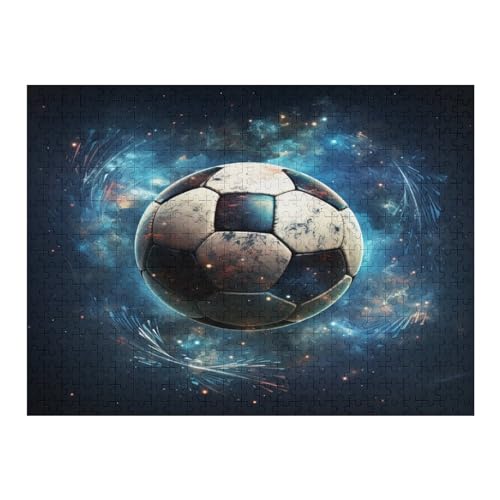 Fußball Puzzles 500 Teile Für Jugendliche Kreatives Holzpuzzlespielzeug Familienspiel Schwierigkeitsgrad Herausforderungspuzzles （52×38cm） von AAPZY