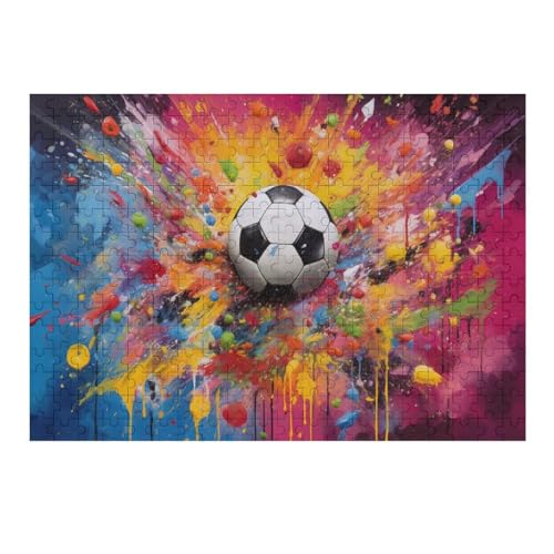 Fußball Sport Puzzles 300 Teile Für Jugendliche Kreatives Holzpuzzlespielzeug Familienspiel Schwierigkeitsgrad Herausforderungspuzzles （40×28cm） von AAPZY