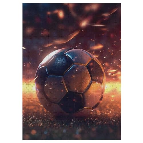 Fußball Sport Puzzles 300 Teile Für Jugendliche Kreatives Holzpuzzlespielzeug Familienspiel Schwierigkeitsgrad Herausforderungspuzzles 42×30cm von AAPZY