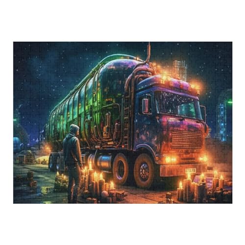 Galaxy Truck 500 Teile Premium-Puzzles Für Erwachsene Kinder- Holzpuzzles Spaß Und Lernspiele - Perfekte Puzzle-Geschenke （52×38cm） von AAPZY