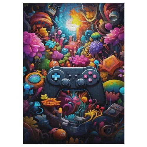 Gamepad Puzzle 300 Teile,Puzzles Für Erwachsene, Impossible Puzzle, Geschicklichkeitsspiel Für Die Ganze Familie, Puzzle Kinder,Holzpuzzle-Geschenk,Raumdekoration, 42×30cm von AAPZY