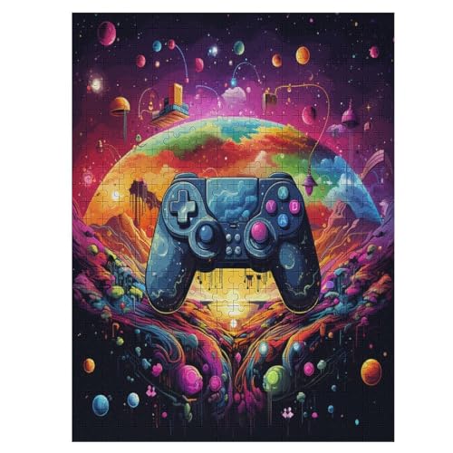 Gamepad Puzzles 500 Teile Erwachsener Kniffel Spaß Für Die Ganze Familie - 500 Puzzleteilige Motive, Holzpuzzle Kinder Erwachsene, Impossible Puzzle Schwer （55×41cm） von AAPZY