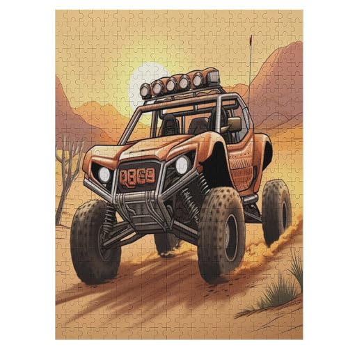 Geländewagen -Puzzle, 500 Teile,Holzpuzzle Für Erwachsene Kinder, Lustiges Spielzeug, Denkspiel, Spielzeug, Bildungsspiel, Herausforderung, Pädagogisch, （55×41cm） von AAPZY