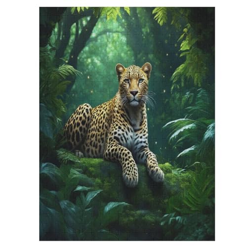 Gepard -Puzzle, 500 Teile,Holzpuzzle Für Erwachsene Kinder, Lustiges Spielzeug, Denkspiel, Spielzeug, Bildungsspiel, Herausforderung, Pädagogisch, （55×41cm） von AAPZY