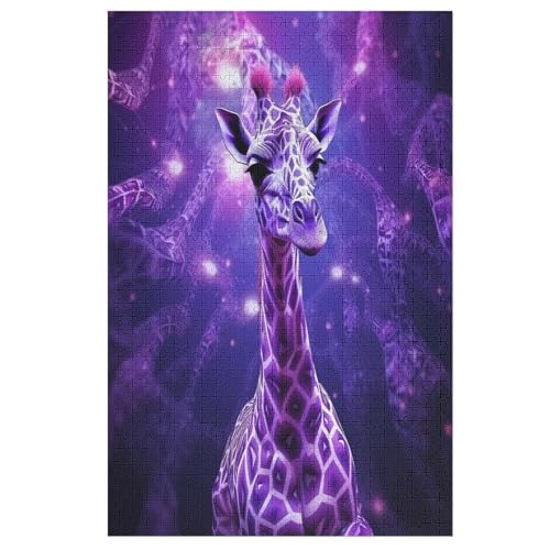 Giraffe Puzzles 1000 Teile Erwachsener Kniffel Spaß Für Die Ganze Familie - 1000 Puzzleteilige Motive, Holzpuzzle Kinder Erwachsene, Impossible Puzzle Schwer （78×53cm） von AAPZY