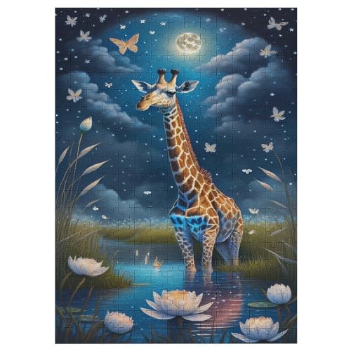 Giraffe Puzzles 300 Teile Erwachsener Kniffel Spaß Für Die Ganze Familie - 300 Puzzleteilige Motive, Holzpuzzle Kinder Erwachsene, Impossible Puzzle Schwer （42×30cm） von AAPZY