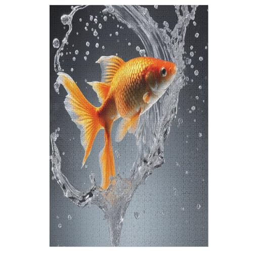 GoldFisch Puzzle 1000 Teile, Holzpuzzle Für Erwachsene, Impossible Puzzle, Geschicklichkeitsspiel Für Die Ganze Familie, Puzzle Farbenfrohes Legespiel Kinder Puzzles 78×53cm GoldFisch Puzzle 1000 Teile, Holzpuzzle Für Erwachsene, Impossible Puzzle, Geschicklichkeitsspiel Für Die Ganze Familie, Puzzle Farbenfrohes Legespiel Kinder Puzzles 78×53cm von AAPZY