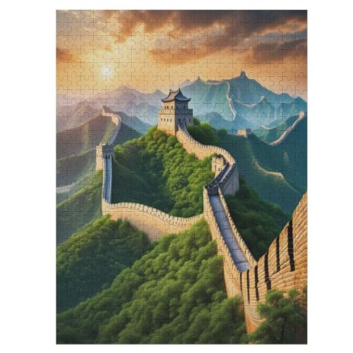 Große Mauer Puzzles 500 Teile Erwachsener Kniffel Spaß Für Die Ganze Familie - 500 Puzzleteilige Motive, Holzpuzzle Kinder Erwachsene, Impossible Puzzle Schwer （55×41cm） von AAPZY