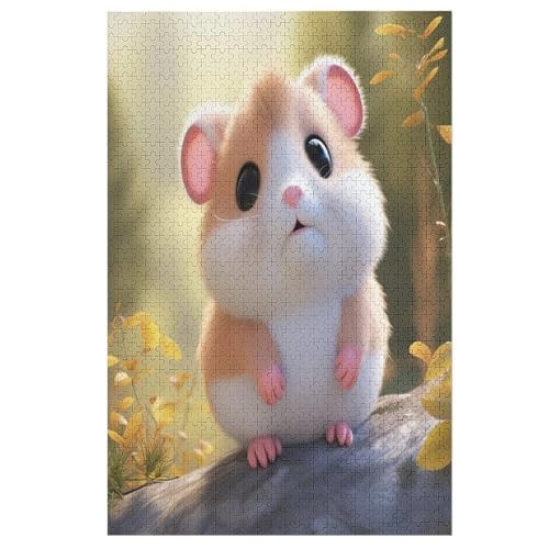 Hamster 1000 Teile Premium-Puzzles Für Erwachsene Kinder- Holzpuzzles Spaß Und Lernspiele - Perfekte Puzzle-Geschenke 78×53cm von AAPZY