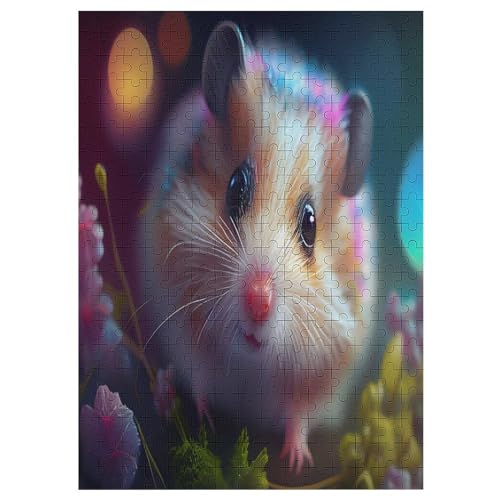 Hamster Puzzles 300 Teile Erwachsener Kniffel Spaß Für Die Ganze Familie - 300 Puzzleteilige Motive, Holzpuzzle Kinder Erwachsene, Impossible Puzzle Schwer 42×30cm von AAPZY