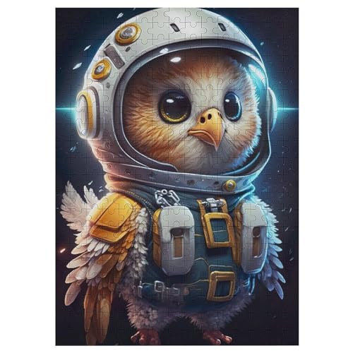 Holzpuzzle 300 Teile, Bird Astronaut Puzzles Erwachsene Und Kinder, Am Besten Für Die Familienspielsammlung - Puzzle 42×30cm von AAPZY