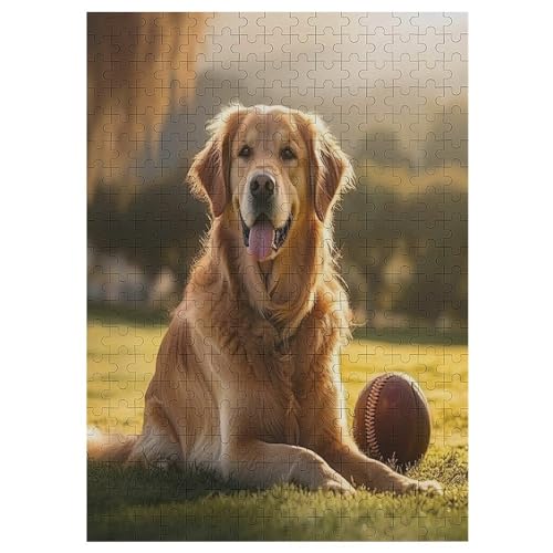 Holzpuzzle 300 Teile, Hund Puzzles Erwachsene Und Kinder, Am Besten Für Die Familienspielsammlung - Puzzle 42×30cm von AAPZY