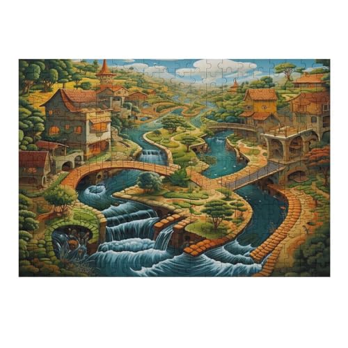 Holzpuzzle 300 Teile, Paradies Puzzles Erwachsene Und Kinder, Am Besten Für Die Familienspielsammlung - Puzzle （40×28cm） von AAPZY