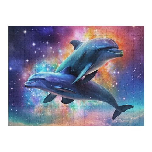 Holzpuzzle 500 Teile, Delfin Puzzles Erwachsene Und Kinder, Am Besten Für Die Familienspielsammlung - Puzzle （52×38cm） von AAPZY