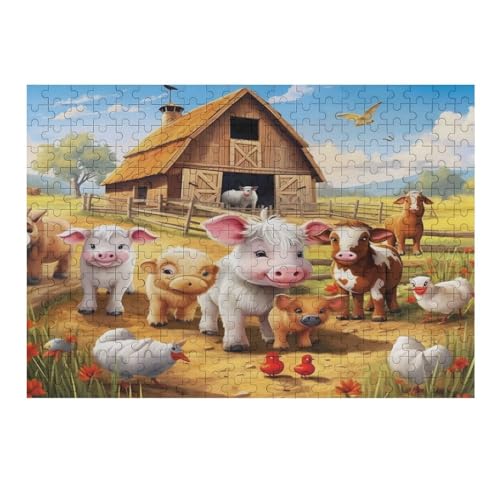 Holzpuzzle Afrikanische Tiere Puzzle 300 Teile Erwachsene Klassische Pädagogisches Spielzeug Kinder Lernspiel Herausforderndes Puzzles Raumdekoration Detailreiches Geschenk （40×28cm） von AAPZY