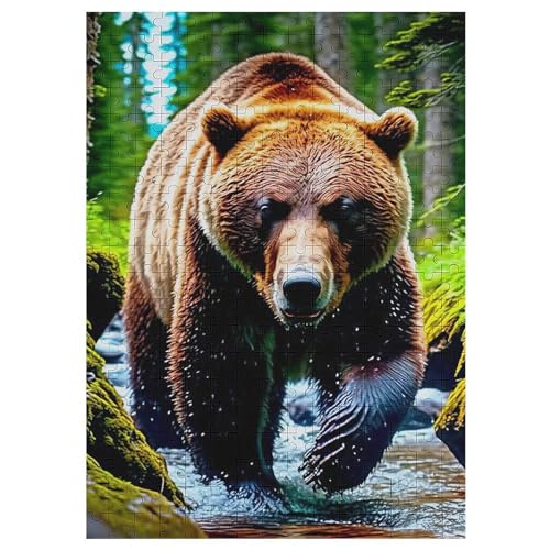 Holzpuzzle Bär Puzzle 300 Teile Erwachsene Klassische Pädagogisches Spielzeug Kinder Lernspiel Herausforderndes Puzzles Raumdekoration Detailreiches Geschenk 42×30cm von AAPZY