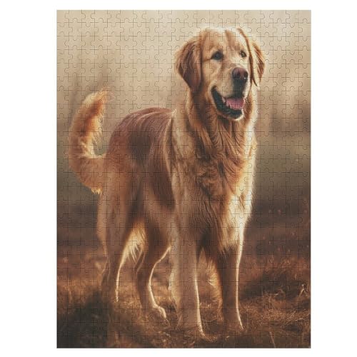 Holzpuzzle Cute Hund Puzzle 500 Teile Erwachsene Klassische Pädagogisches Spielzeug Kinder Lernspiel Herausforderndes Puzzles Raumdekoration Detailreiches Geschenk （55×41cm） von AAPZY