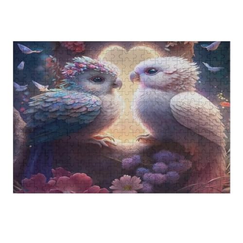 Holzpuzzle Vogel Puzzle 300 Teile Erwachsene Klassische Pädagogisches Spielzeug Kinder Lernspiel Herausforderndes Puzzles Raumdekoration Detailreiches Geschenk （40×28cm） von AAPZY