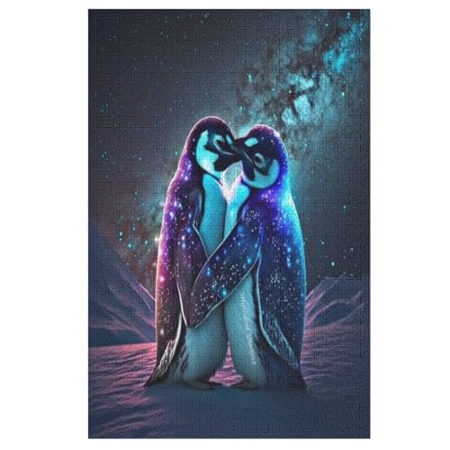 Holzpuzzles 1000 Teile Cute Pinguin -Puzzle Für Jungen Und Mädchen, Schwierigkeitsgrad, Lernspiele, Familienspielzeug 78×53cm Holzpuzzles 1000 Teile Cute Pinguin -Puzzle Für Jungen Und Mädchen, Schwierigkeitsgrad, Lernspiele, Familienspielzeug 78×53cm von AAPZY