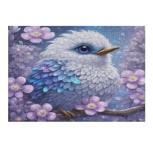 Holzpuzzles 300 Teile Niedlicher Vogel -Puzzle Für Jungen Und Mädchen, Schwierigkeitsgrad, Lernspiele, Familienspielzeug （40×28cm） von AAPZY