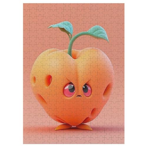 Holzpuzzles 300 Teile Pfirsich -Puzzle Für Jungen Und Mädchen, Schwierigkeitsgrad, Lernspiele, Familienspielzeug 42×30cm von AAPZY