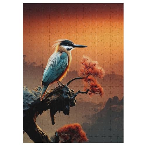 Holzpuzzles 300 Teile Vogel -Puzzle Für Jungen Und Mädchen, Schwierigkeitsgrad, Lernspiele, Familienspielzeug 42×30cm von AAPZY