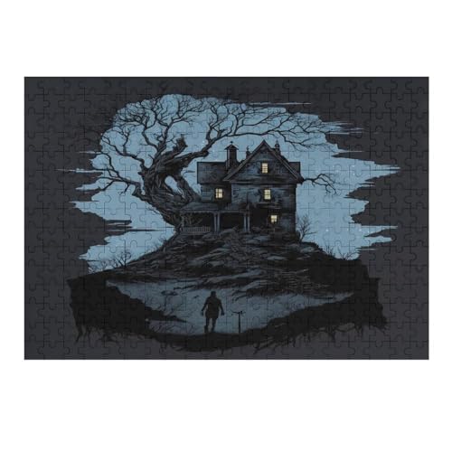 Horrorkunst Puzzles 300 Teile Erwachsener Kniffel Spaß Für Die Ganze Familie - 300 Puzzleteilige Motive, Holzpuzzle Kinder Erwachsene, Impossible Puzzle Schwer （40×28cm） von AAPZY