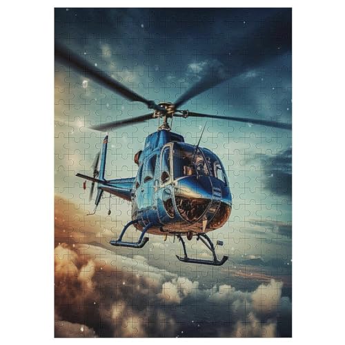 Hubschrauber Puzzles 300 Teile Erwachsener Kniffel Spaß Für Die Ganze Familie - 300 Puzzleteilige Motive, Holzpuzzle Kinder Erwachsene, Impossible Puzzle Schwer 42×30cm von AAPZY