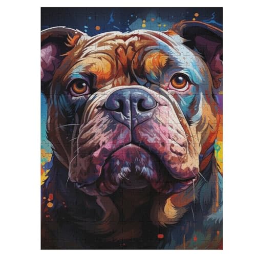 Hund Puzzle 500 Teile,Puzzles Für Erwachsene, Impossible Puzzle, Geschicklichkeitsspiel Für Die Ganze Familie, Puzzle Kinder,Holzpuzzle-Geschenk,Raumdekoration, （55×41cm） von AAPZY