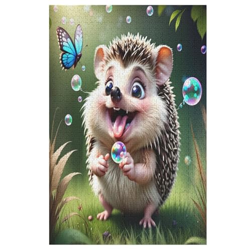 Igel – Puzzle 1000 Teile, Holzpuzzle, Herausforderndes Geschicklichkeitsspiel Für Die Ganze Familie, Kinder Erwachsenenpuzzle Ab 12 Jahren （78×53cm） von AAPZY