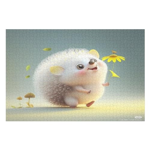 Igel Puzzle 1000 Teile,Puzzles Für Erwachsene, Impossible Puzzle, Geschicklichkeitsspiel Für Die Ganze Familie, Puzzle Kinder,Holzpuzzle-Geschenk,Raumdekoration, （75×50cm） von AAPZY