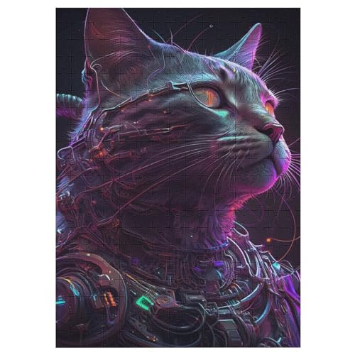 Katze 300 Teile Premium-Puzzles Für Erwachsene Kinder- Holzpuzzles Spaß Und Lernspiele - Perfekte Puzzle-Geschenke 42×30cm von AAPZY