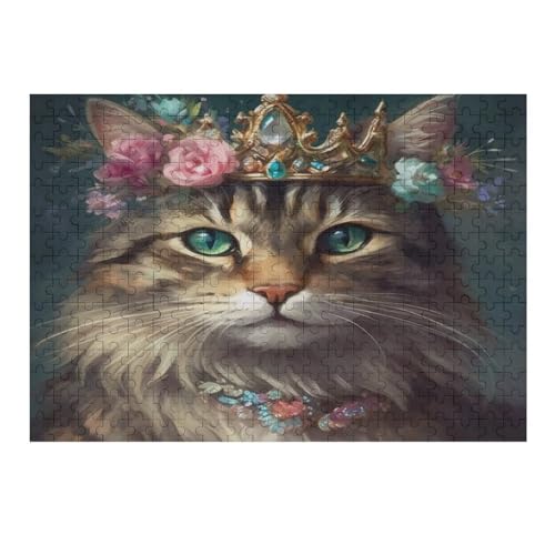 Katze Puzzle 300 Teile,Puzzles Für Erwachsene, Impossible Puzzle, Geschicklichkeitsspiel Für Die Ganze Familie, Puzzle Kinder,Holzpuzzle-Geschenk,Raumdekoration, （40×28cm） von AAPZY