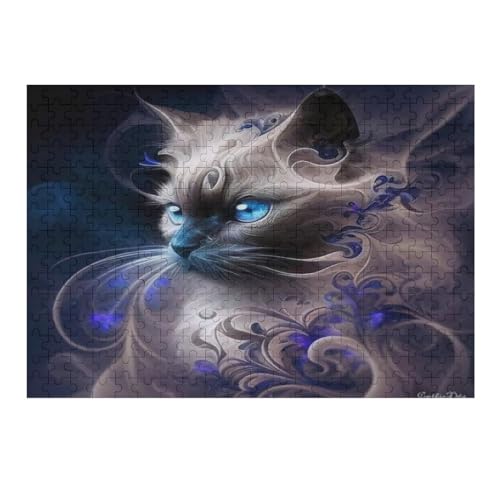 Katze Puzzles 300 Teile Erwachsener Kniffel Spaß Für Die Ganze Familie - 300 Puzzleteilige Motive, Holzpuzzle Kinder Erwachsene, Impossible Puzzle Schwer （40×28cm） von AAPZY