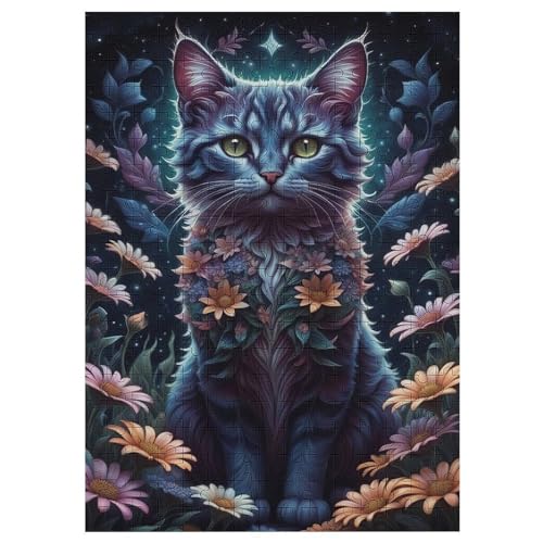 Katze Puzzles 300 Teile Erwachsener Kniffel Spaß Für Die Ganze Familie - 300 Puzzleteilige Motive, Holzpuzzle Kinder Erwachsene, Impossible Puzzle Schwer 42×30cm von AAPZY